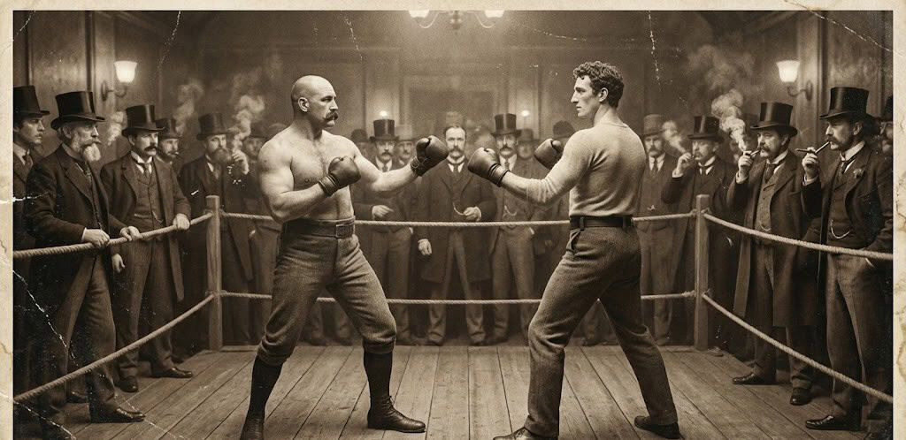 Combat de boxe ancien règles Queensberry 1867