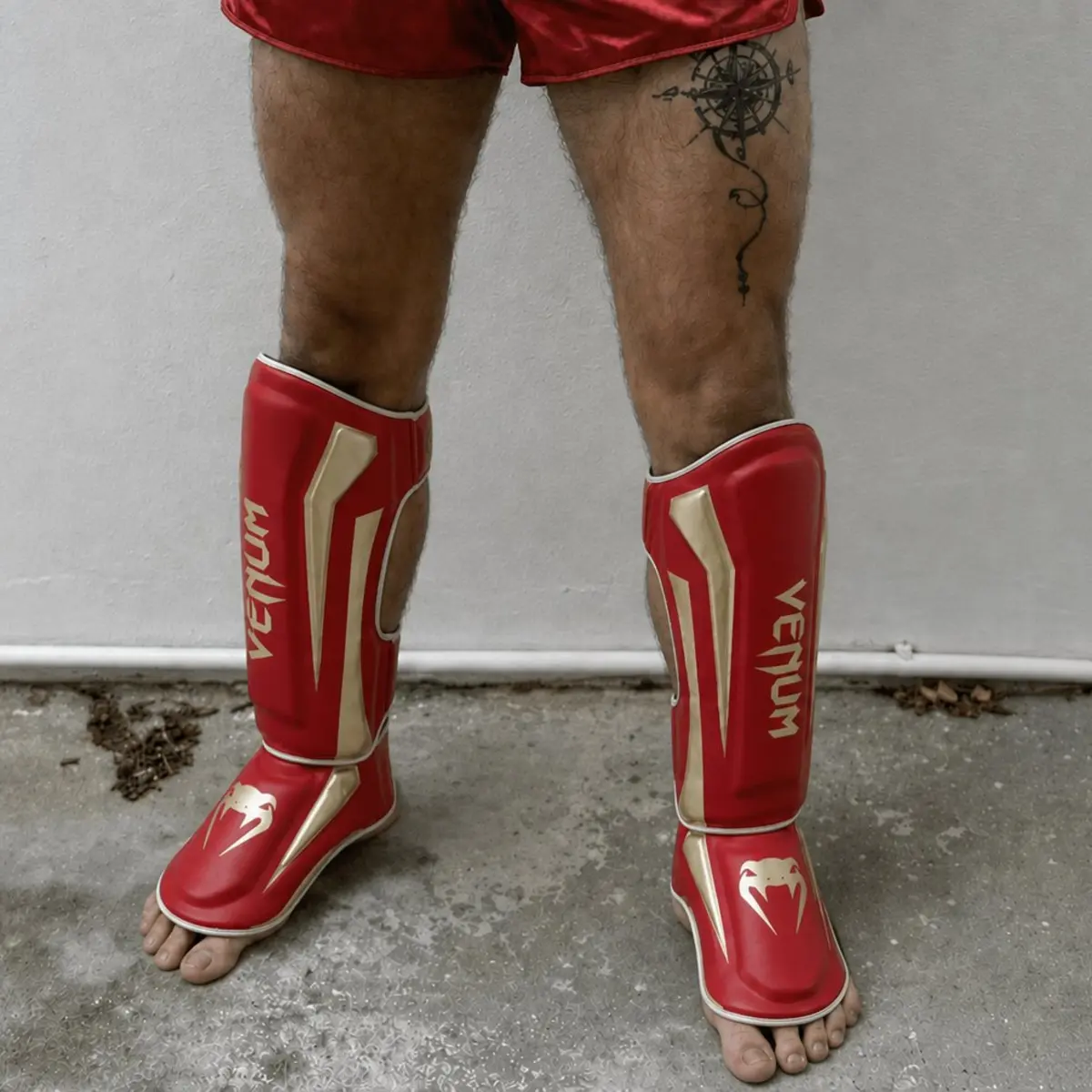 Test protège-tibia Venum Elite sparring Muay Thai Thaïlande Jules