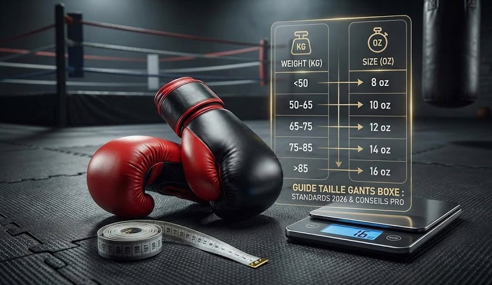 Guide taille gants boxe oz materiel