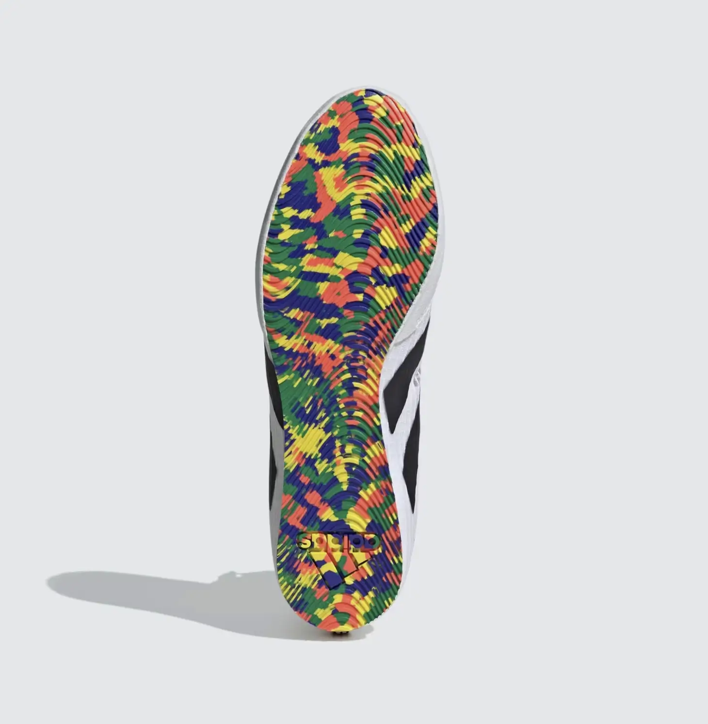 Vue dessus chaussure boxe Adidas Box Hog 4 — profil étroit système laçage