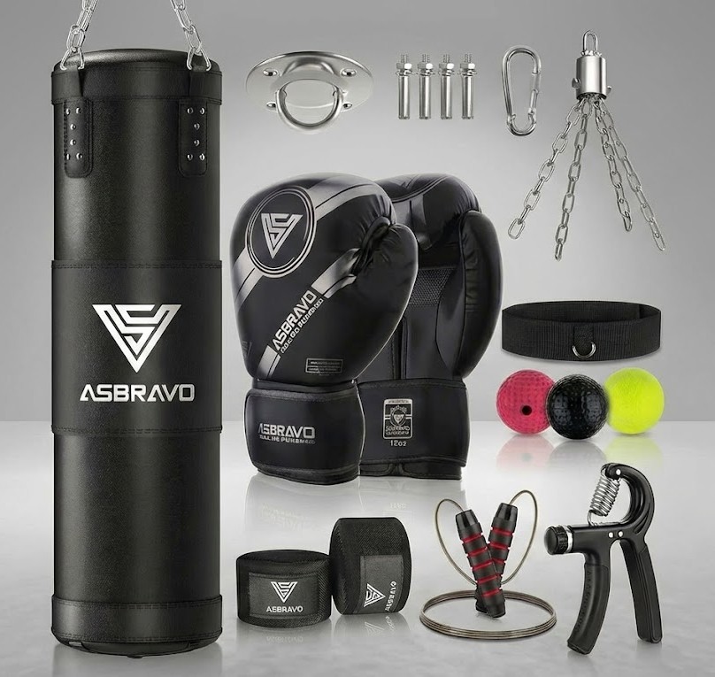 Kit boxe maison complet Asbravo — 5 accessoires entraînement débutant