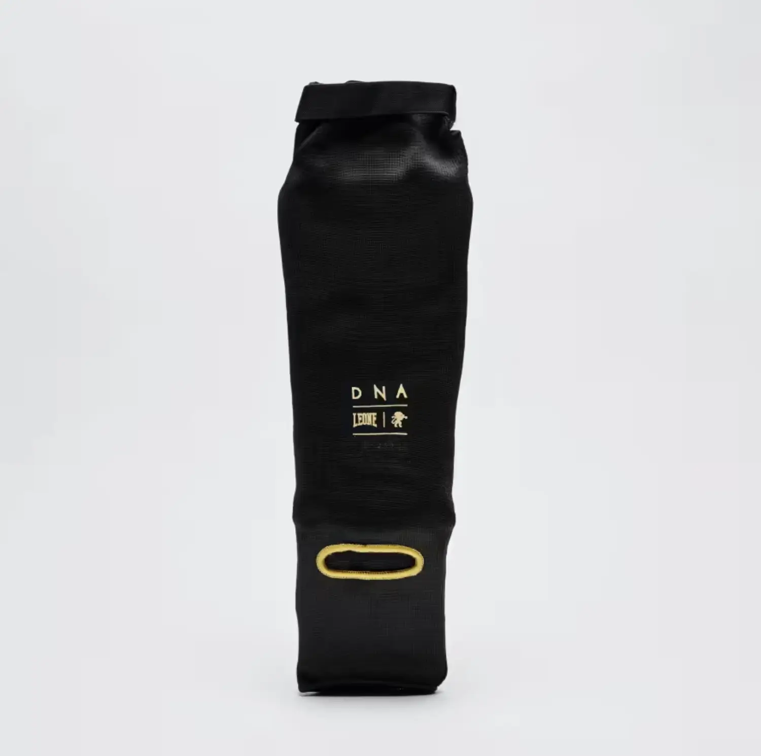 Leone DNA vue arrière protège tibia système maintien élastique