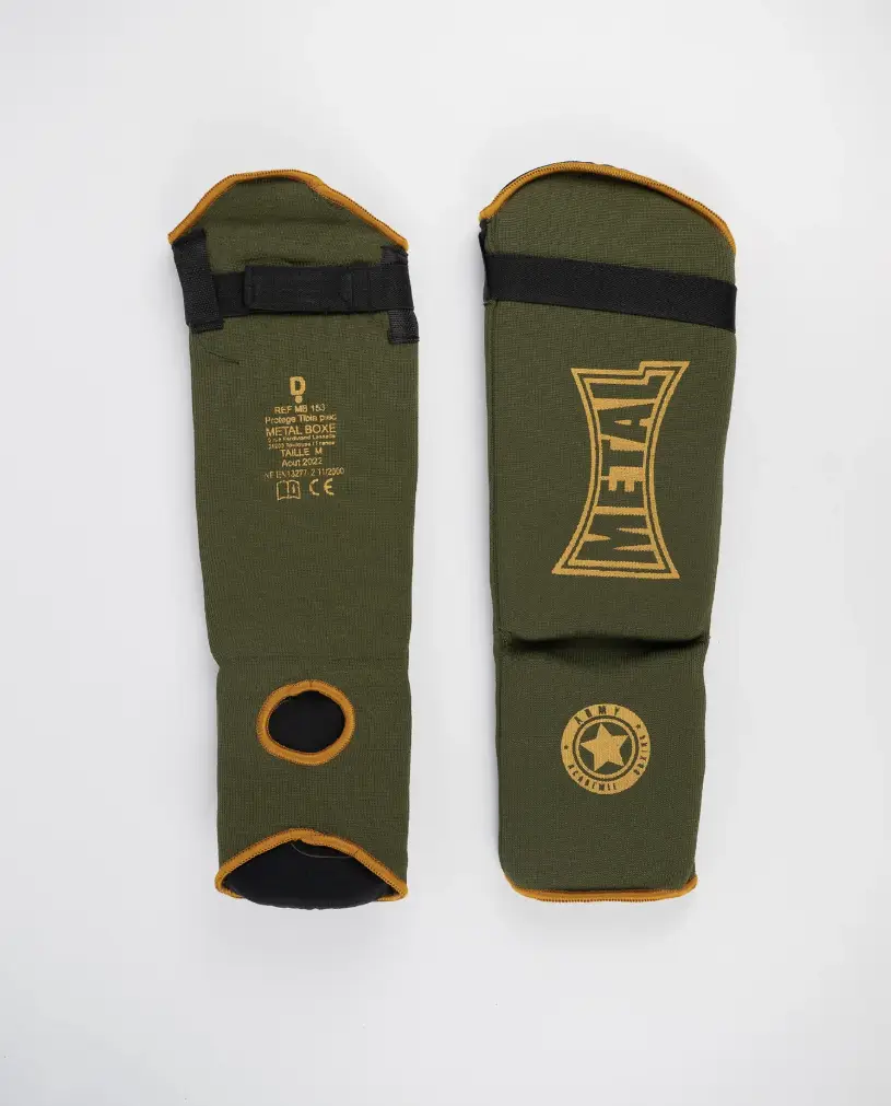 Vue arrière Metal Boxe Military système maintien élastique