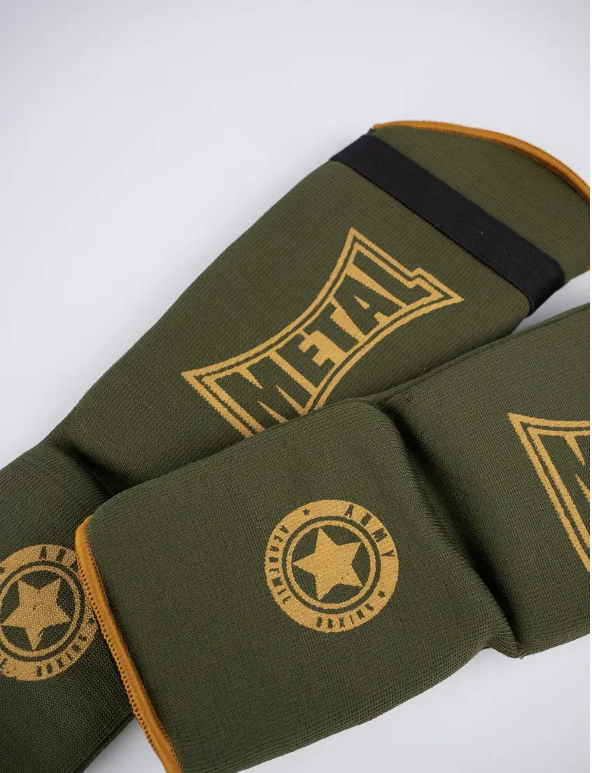 Metal Boxe Military protège tibia chaussette camouflage boxe française
