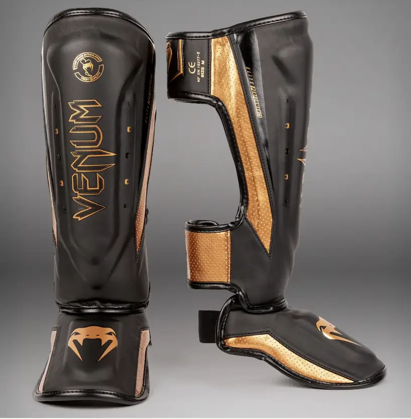 Venum Elite Evo protège tibia innovation mousse gel