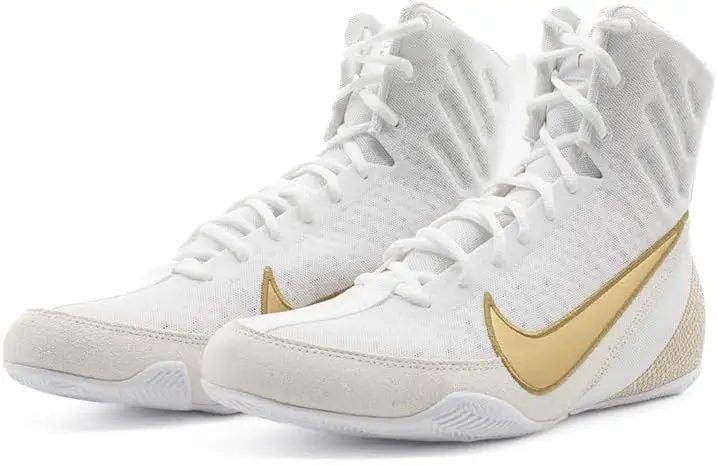 Nike Machomai blanche dorée chaussure boxe nike