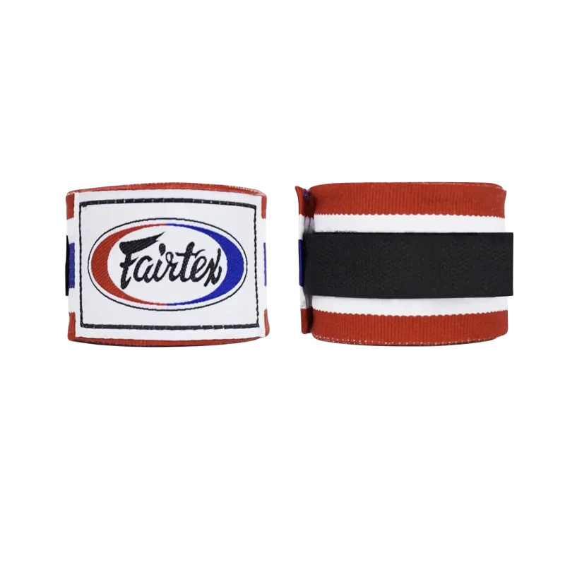 Bandes de boxe Fairtex 4.5m coton — sous gants boxe pro testés en Thaïlande
