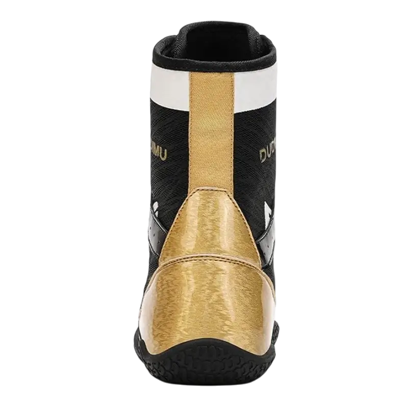Chaussure boxe BLBK vue arrière talon et contrefort
