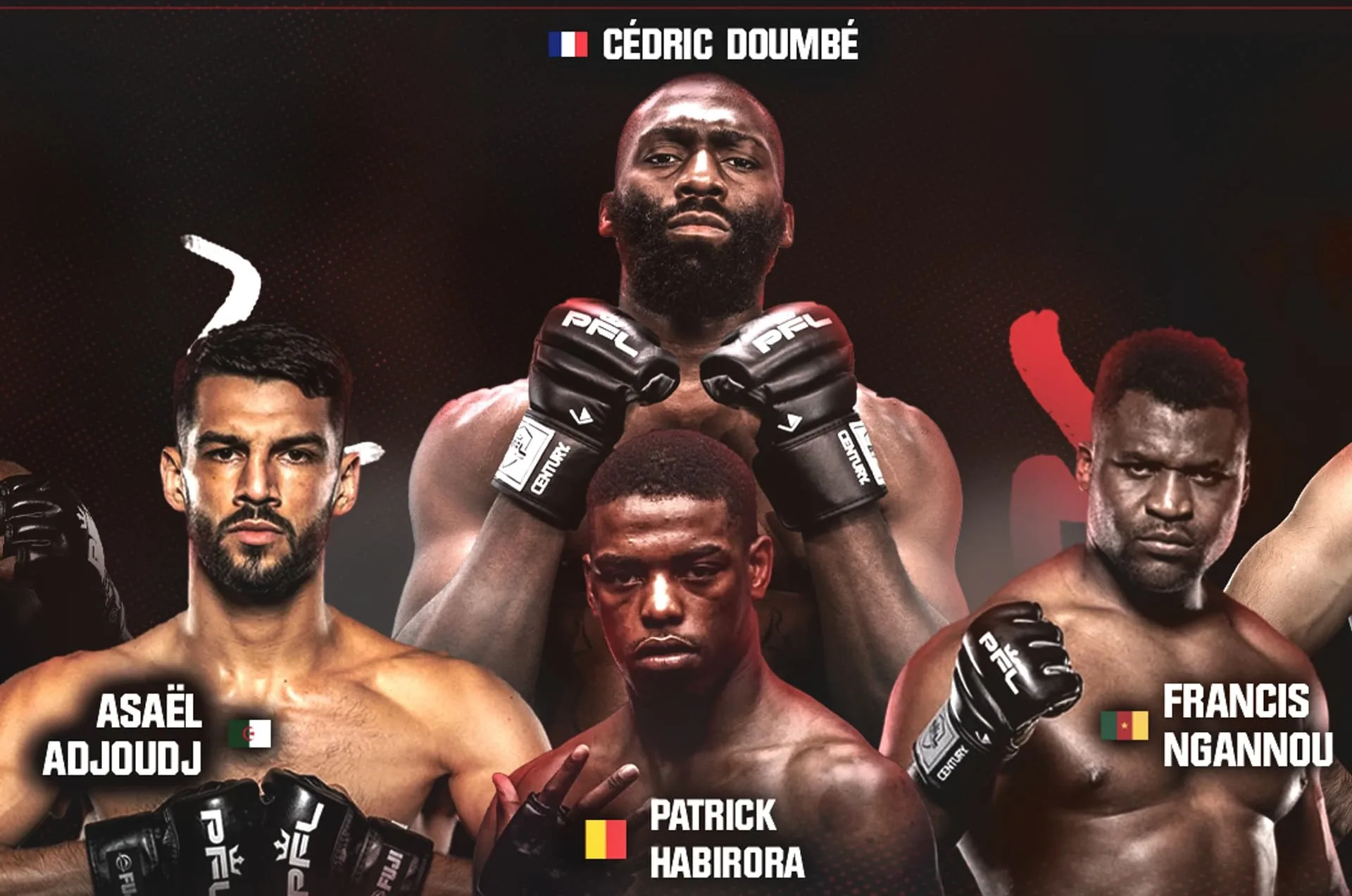 PFL streaming sur RMC Sport 2026 : Cédric Doumbé, Francis Ngannou, Patrick Habirora et Asaël Adjoudj, têtes d'affiche du PFL en France