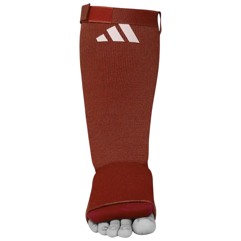 Adidas Combat Sports protège tibia chaussette rouge technique