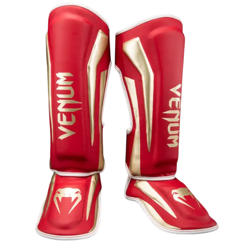 Protège-tibia Venum Elite coloris rouge noir