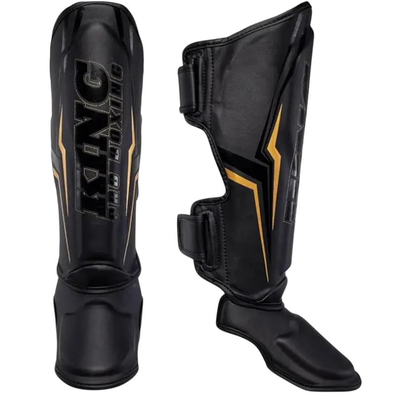 King Pro Boxing Thor protège tibia noir Skintex européen qualité