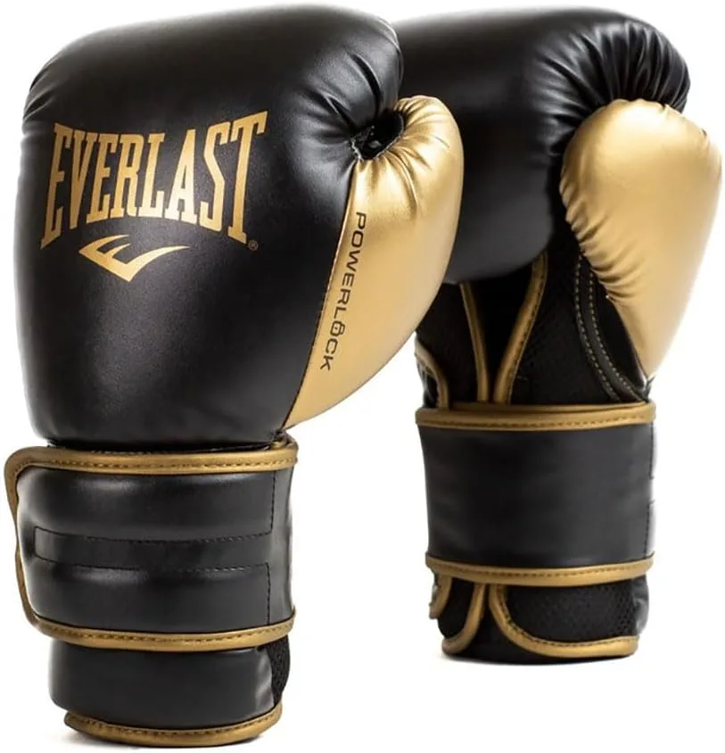 Gants de boxe Everlast Powerlock 2 noir et or